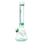 Legendary brand 16 Inch tall 9mm thick glass Colour Edge Beaker Bong made in green