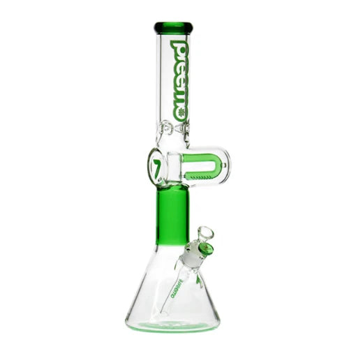 Preemo - 18” U-Shape Percolator Beaker - Green - Bongs Canada