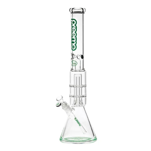 Preemo - 19” Dome Over Double Disc Perc Beaker - Green - Bongs Canada