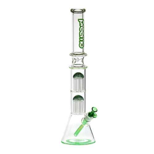 Preemo - 22” Double Tree Perc Beaker - Green - Bongs Canada