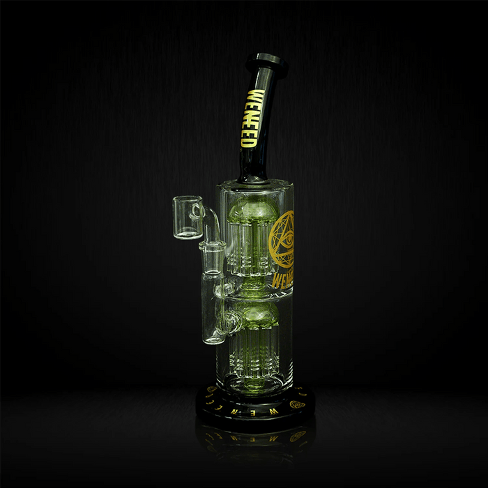 Green 12" WENEED Dark Chamber Dab Rig Bongs Canada