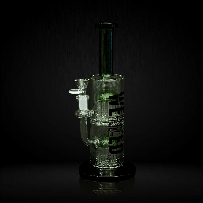 Green 12" WENEED Dark Matter Duo Dab Rig Bongs Canada