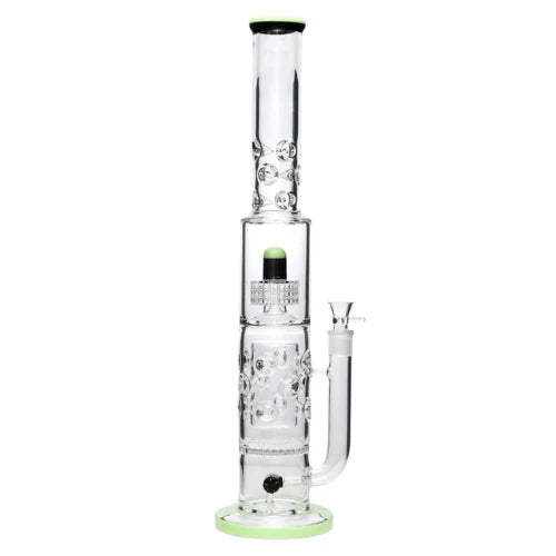Arsenal Glass - 22” Triple Matrix Perc Bong - Green - Bongs Canada