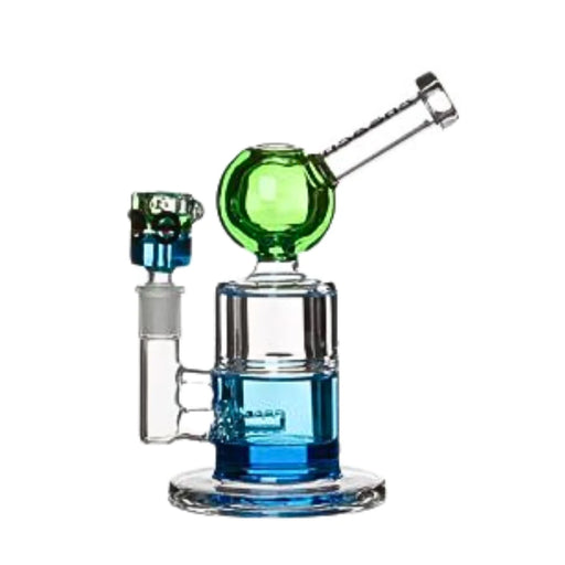 Cheech - 8" Double Color Side Inline Bong - Green | Blue - Bongs Canada