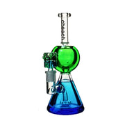 Cheech - 9" Double Color Glycerine Beaker - Green | Blue - Bongs Canada