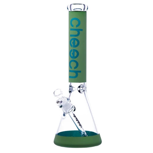 Cheech - 16” 7mm Matte Logo Beaker Bong - Green - Bongs Canada