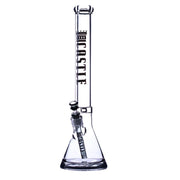 Castle - 18" 9mm Color Logo Castle Glass Bong - Grey - Bongs Canada