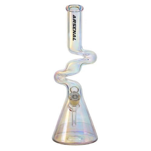 Arsenal Glass - Spiral Twist Glass Zong 16” 7mm - Iridescent - Bongs Canada