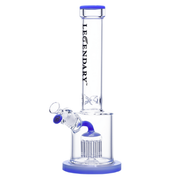 Legendary - 14.5 Inch Colored Barrel Perc Straight Tube Bong - Jade Blue - Bongs Canada