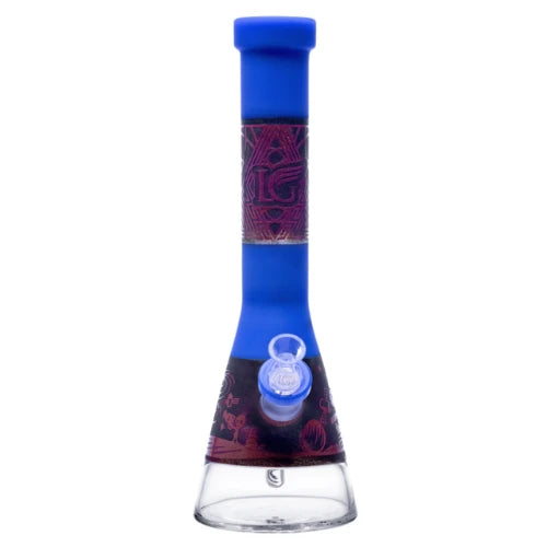 Legendary - 14 Inch 5mm 3-Tone Lava Splash Beaker Bong - Jade Blue - Bongs Canada