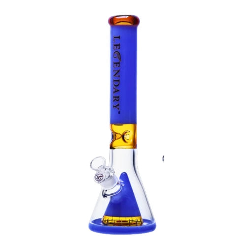 Legendary - 15.5 Inch Vibrant Top Beaker Water Pipe - Jade Blue - Bongs Canada