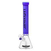 Legendary - 16 Inch 5mm Colored Tube Showerhead Beaker - Jade Blue - Bongs Canada
