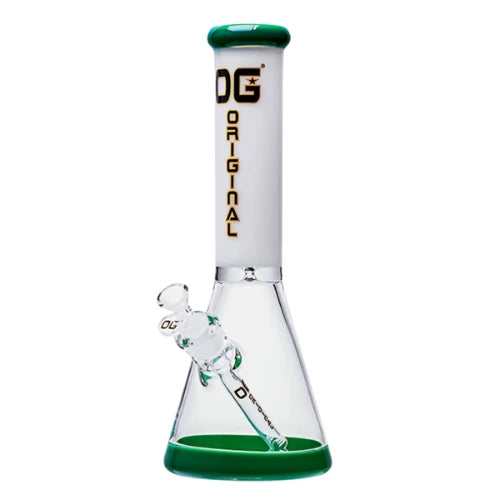 OG Original - 14" 5mm OG Original Double Color Beaker - Jade Green - Bongs Canada