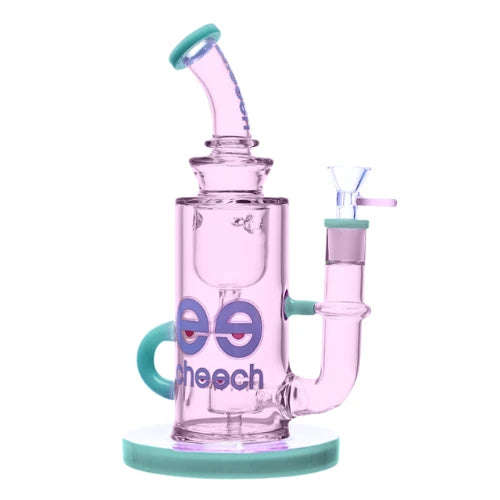10" tall cheech brand dual chamber recycler bubbler in jade green