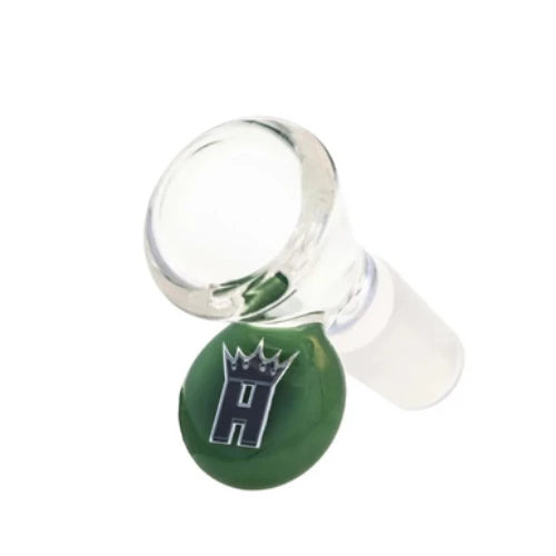 Hoss Glass - Cone Bowl with Colored Tab - Jade Green - Bongs Canada