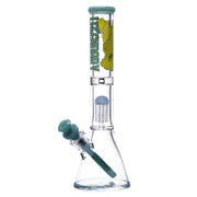 Legendary brand 16 Inch tall 9mm thick glass Space Trip Beaker Bong in Jade Green with tree percolator