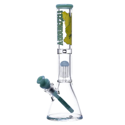 Legendary brand 16 Inch tall 9mm thick glass Space Trip Beaker Bong in Jade Green with tree percolator