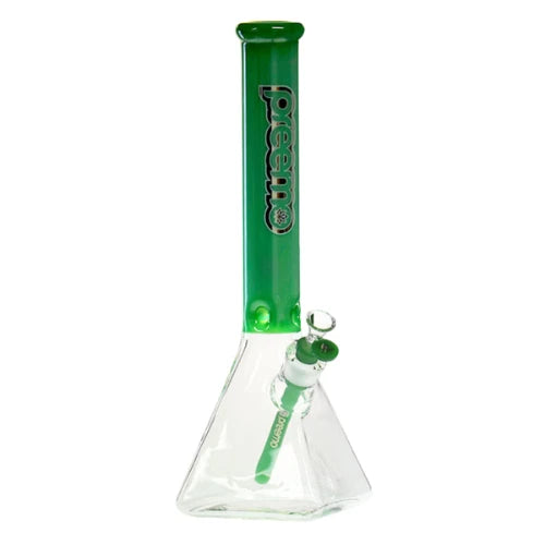 Preemo - 16” Pyramid Base Beaker - Jade Green - Bongs Canada