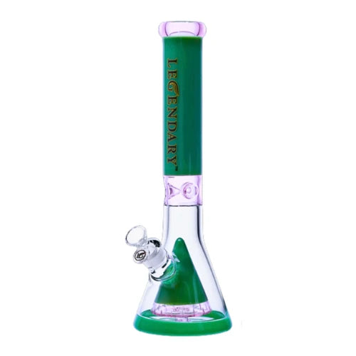 Legendary - 15.5 Inch Vibrant Top Beaker Water Pipe - Jade Green A - Bongs Canada