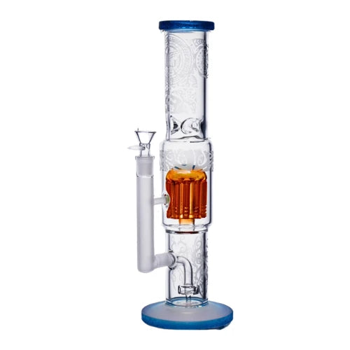 Legendary - 14 Inch Inferno Perc Straight Tube - Light Blue - Bongs Canada