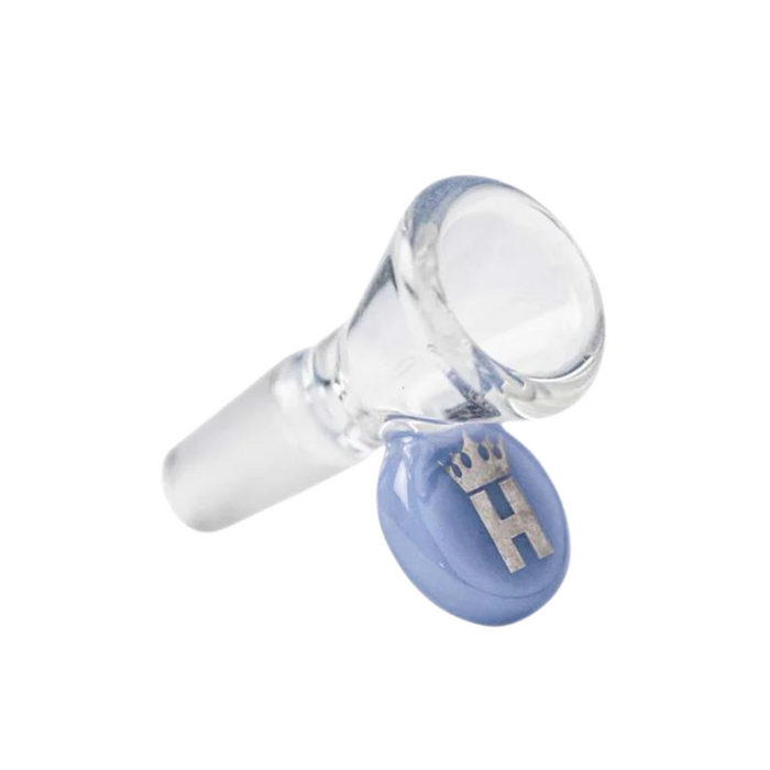 Hoss Glass - Cone Bowl with Colored Tab - Milk Blue - Bongs Canada