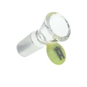 Hoss Glass - Cone Bowl with Colored Tab - Milk Green - Bongs Canada
