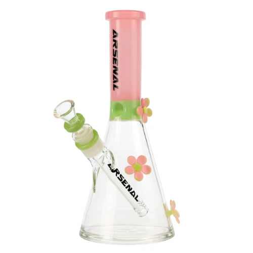 Arsenal Glass - Spring Bloom Glass Beaker 10” - Milk Pink - Bongs Canada