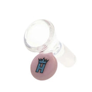 Hoss Glass - Cone Bowl with Colored Tab - Milk Pink - Bongs Canada