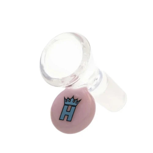 Hoss Glass - Cone Bowl with Colored Tab - Milk Pink - Bongs Canada