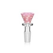 Milk Pink Arsenal Glass Playful Dots Bong Bowl 14mm - Bongs Canada