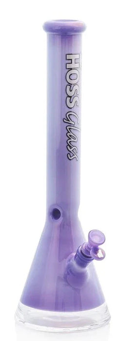 Milk Purple 18" Hoss H067 (5mm) - Colored Beaker Hoss Glass Bongs Canada