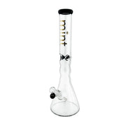18" Mint Glass Wavy Beaker Bong 7mm - Black - Bongs Canada