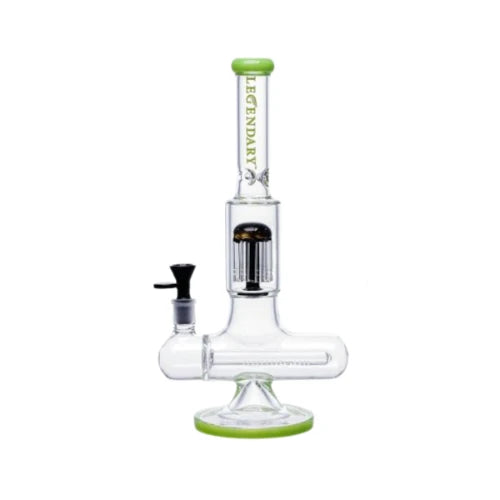 Legendary - 13 Inch Inline w Tree Perc Waterpipe - Neon Green - Bongs Canada