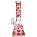 Arsenal - 10" Arsenal Floral Bliss Beaker Bong - Orange - Bongs Canada
