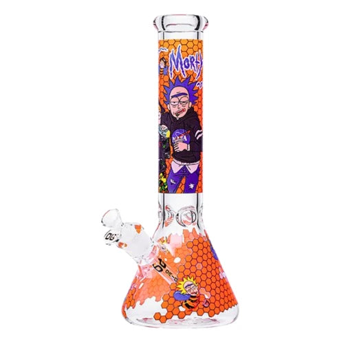 OG Original - 14" 7mm R&M Honeycomb Series Bong - Orange - Bongs Canada