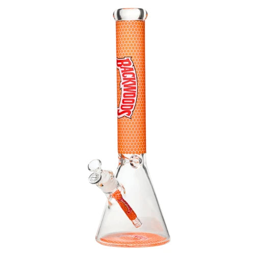 16" tall arsenal brand backwoods beaker bong 7mm thick glass in orange