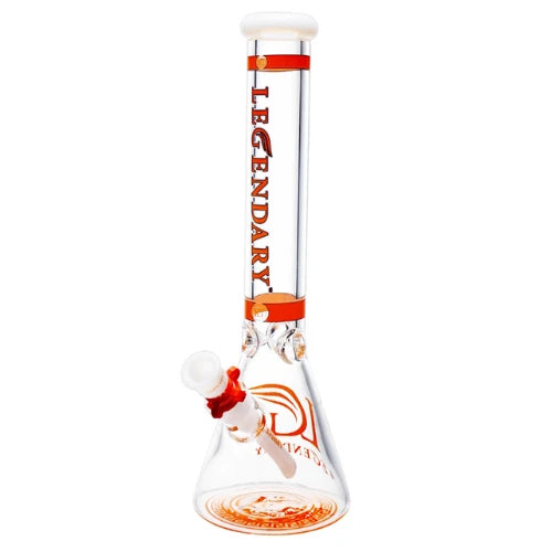 Legendary brand 16 Inch tall 9mm thick glass Colour Edge Beaker Bong made in orange
