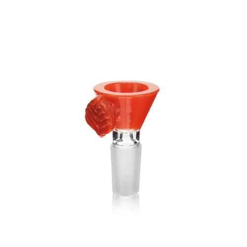 Arsenal - 2.5” Leafy Vibe Bowl - Orange -Bongs Canada