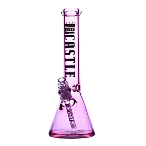 Castle Glassworks - 14" Electroplated Bong - Pink - Bongs Canada