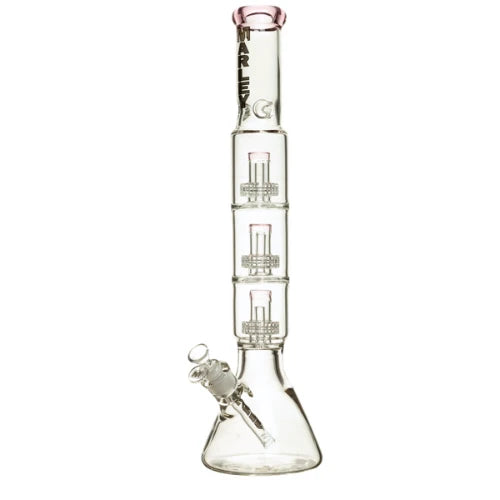 Marley - 20" Marley Triple Flow Bong - Pink - Bongs Canada