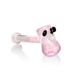 Arsenal Glass - 5" Panda Glow Glass Handpipe - Pink - Bongs Canada