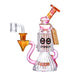 8.5" tall Cheech brand luxe ribbed recycler dab rig in pink