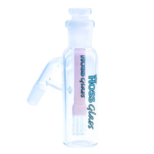 Hoss Glass - 45 Degree 14mm Ash Catcher - Pink - Bongs Canada