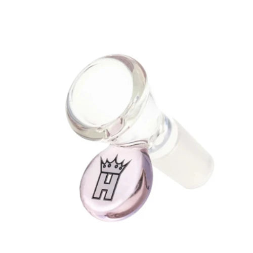 Hoss Glass - Cone Bowl with Colored Tab - Pink - Bongs Canada