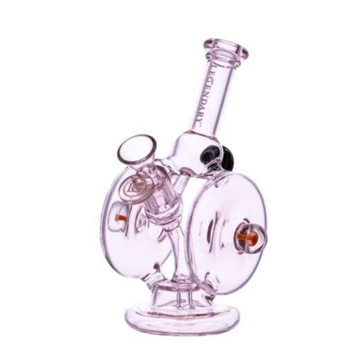 Legendary - 10 Inch Circle Recycler Bong Rig - Pink - Bongs Canada