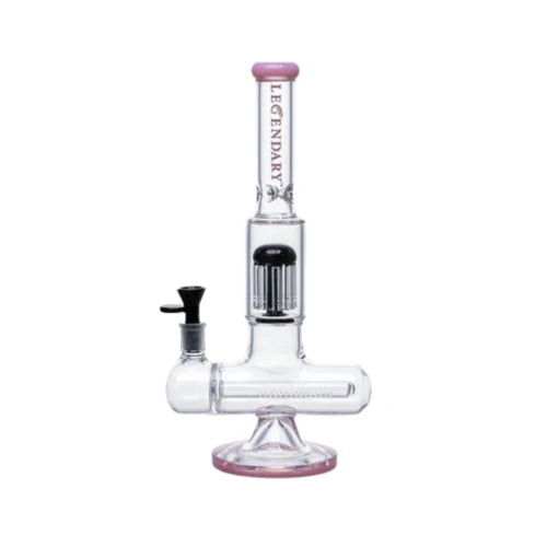 Legendary - 13 Inch Inline w Tree Perc Waterpipe - Pink - Bongs Canada