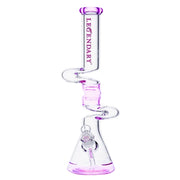 Legendary glass 18 Inch tall 7mm thick glass Wave Twist Zong Bong in Pink