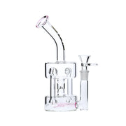 Nice Glass - 8” Inline Fountain Recycler - Pink - Bongs Canada