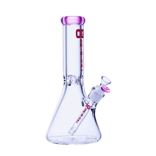 OG Original - 12 Inch 9mm Crystal Clear Beaker Bong - Pink - Bongs Canada