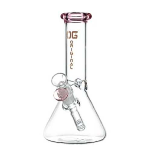 OG Original - 8 Inch 4mm Mini Beaker Bong - Pink - Bongs Canada